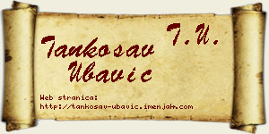 Tankosav Ubavić vizit kartica